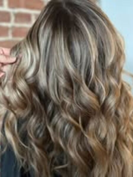 Balayage with soft waves by Copper Pig Cuts