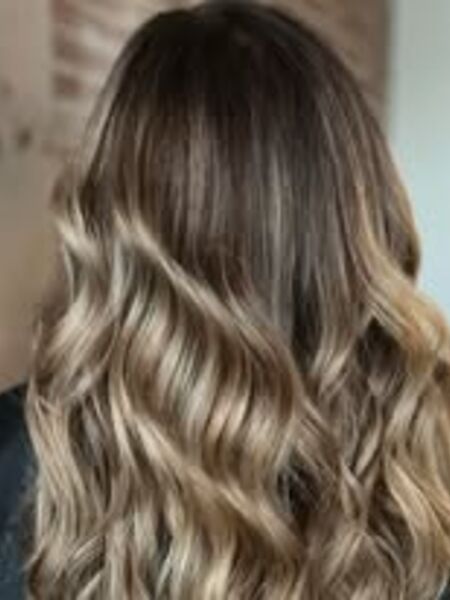 Brunette balayage highlights