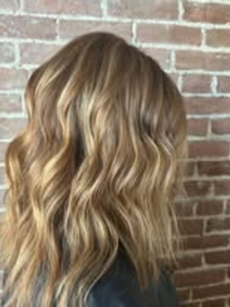 Golden waves hair color