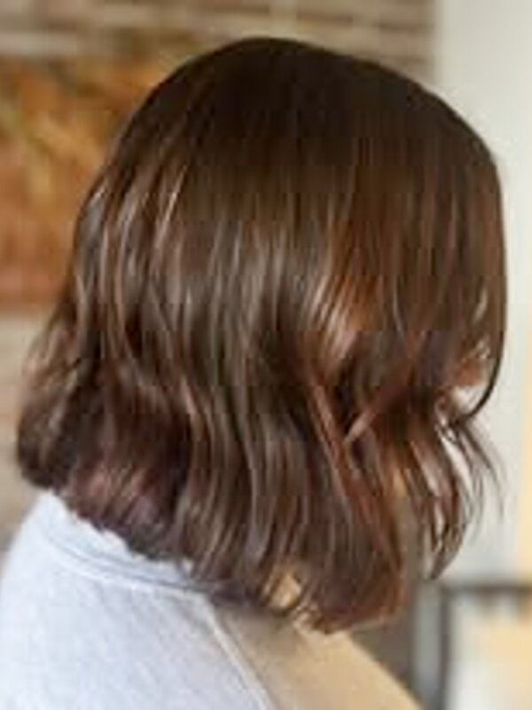 Brunette bob cut at Copper Pig Cuts
